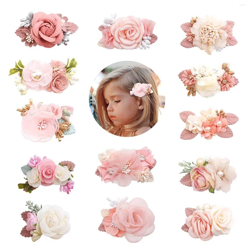 Haarschmuck Kinder Künstliche Blume Haarnadel Niedlich Prinzessin Clip Pins Kinder Mädchen Süß