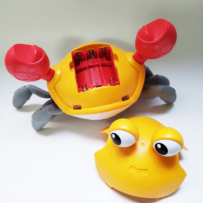 Children`s electric toys can escape crab sound music glowing automatic induction climb crab wisdom gift toys
