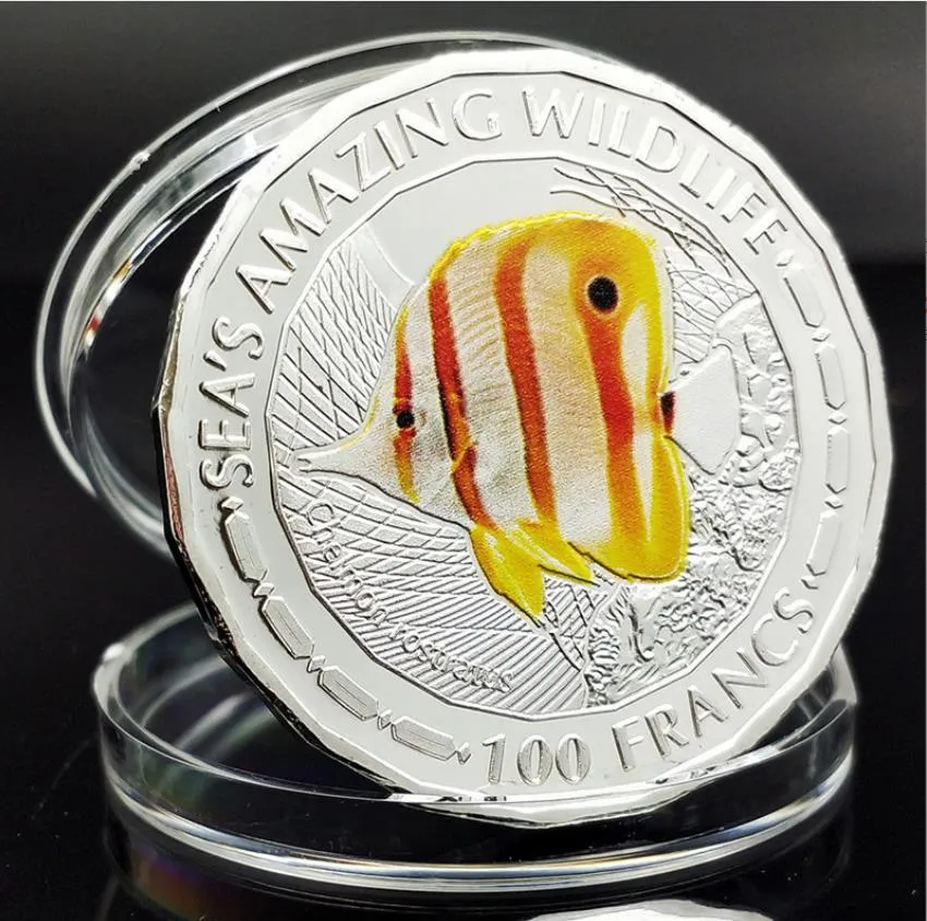 Arts and Crafts Ebaywish commemorative coin ocean fish coin