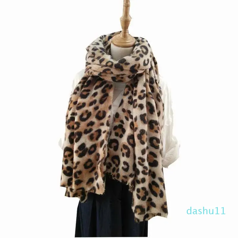 Scarves Luxury brand designer animal leopard print cashmere winter warm scarf women foulard femme bandana shawl blanket