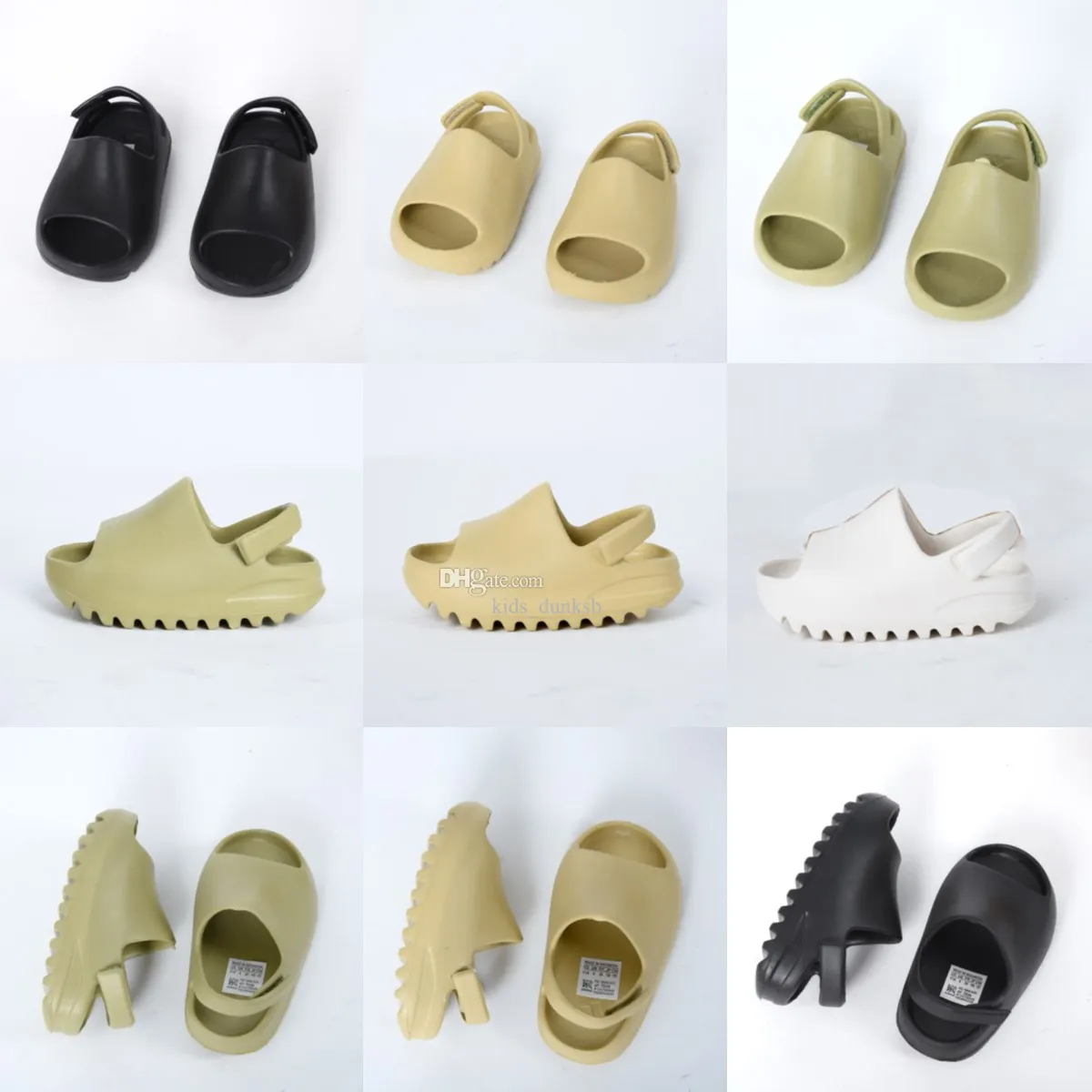 bambino bambini scarpe corridore pantofola scarpa sneaker designer scivolo bambino grandi ragazzi schiuma nera capretto gioventù bambino neonati ragazzo ragazza bambini moda grigio sga16 #