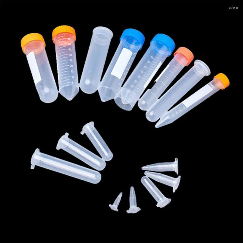 100pcs/200pcs/500pcs/1000pcs Lab 0.1/0.2/0.5/1.5/2/5/7/10/15ml PCR / EP Test Tube Plastic Centrifuge With Joint Cap
