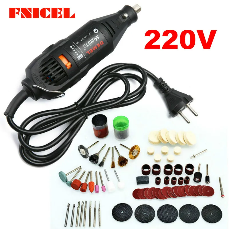 التدريبات الكهربائية 110220V DREMEL GRINDER نقش القلم أدوات الطاقة الدوارة مجموعة MINI مجموعة 180W 5 متغير spee 230406