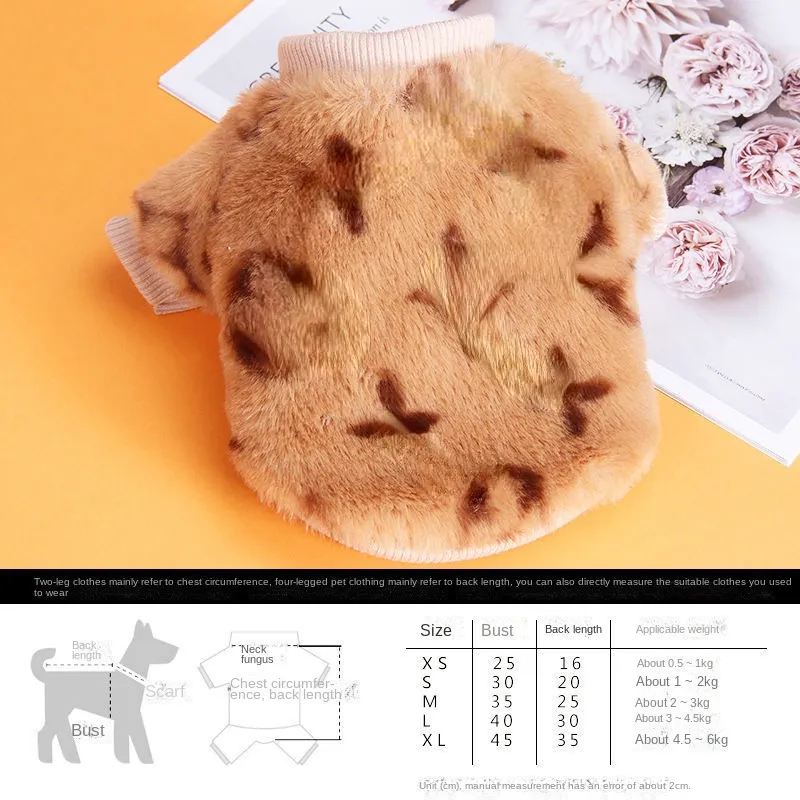 Dog Clothes Cat Autumn and Winter Small Puppy Teddy Small Dogs Pets Plush Coat Wholesale Quality Pet Clothing Milk