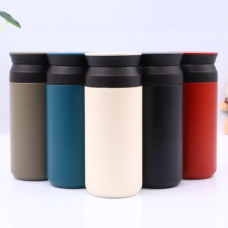 Water Bottles 350ML Stainless Steel Coffee Cup Vacuum Flame Outdoor Fashion Portable Travel Cup Water Bottle 230407