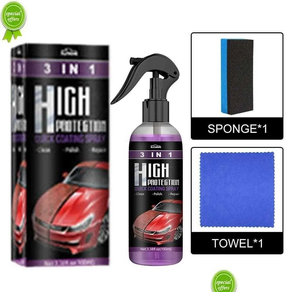 Narzędzia do czyszczenia samochodu Wysoka ochrona ceramiczna mycie Fortify 3 w 1 szybki płaszcz lakierowy spray nano powłoka polerowanie Wax Dr Dhwof