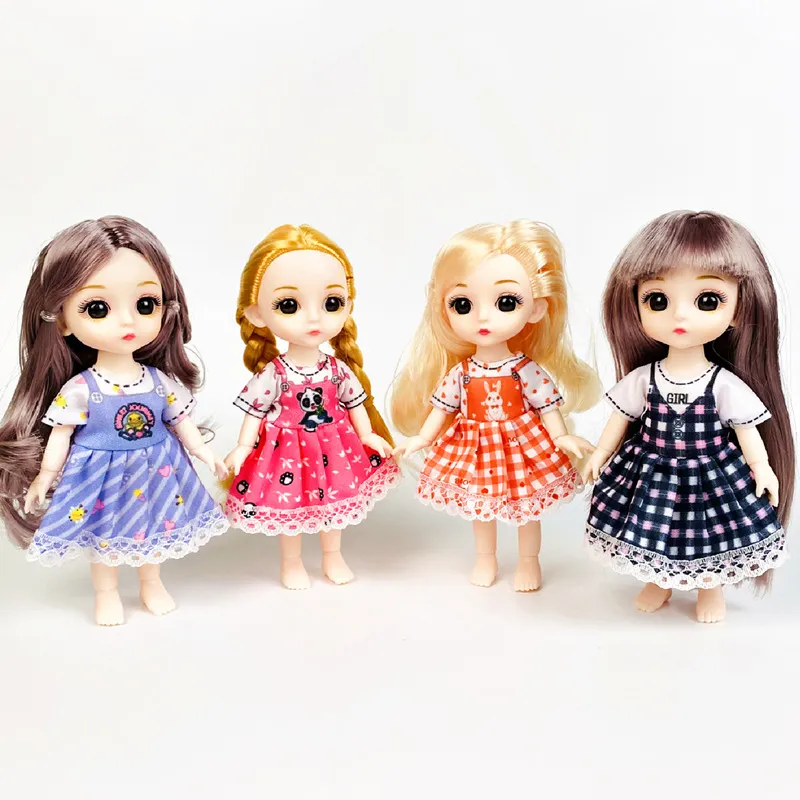 16cm Doll Clothes For 6 Inch BJD Doll Dress Up Fashion Dress Skirt Outfit General Dress For Girl Toy Birthday Christmas Gift