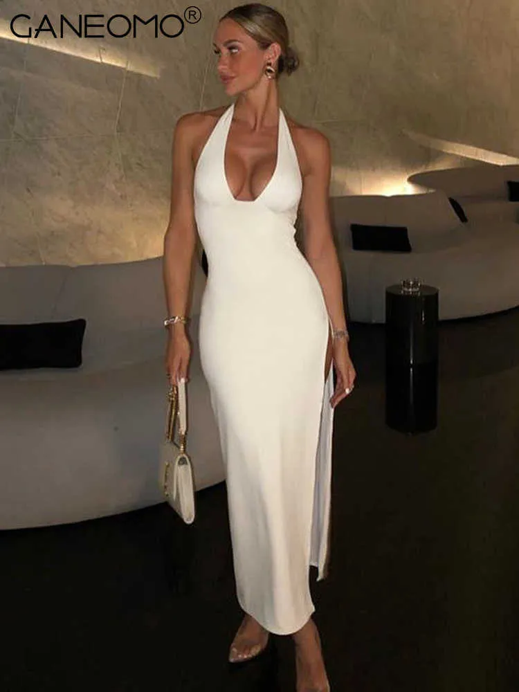 slim fit dress slacks Astr The Label | Lara Sweetheart Halter Maxi Dress in White main image 0