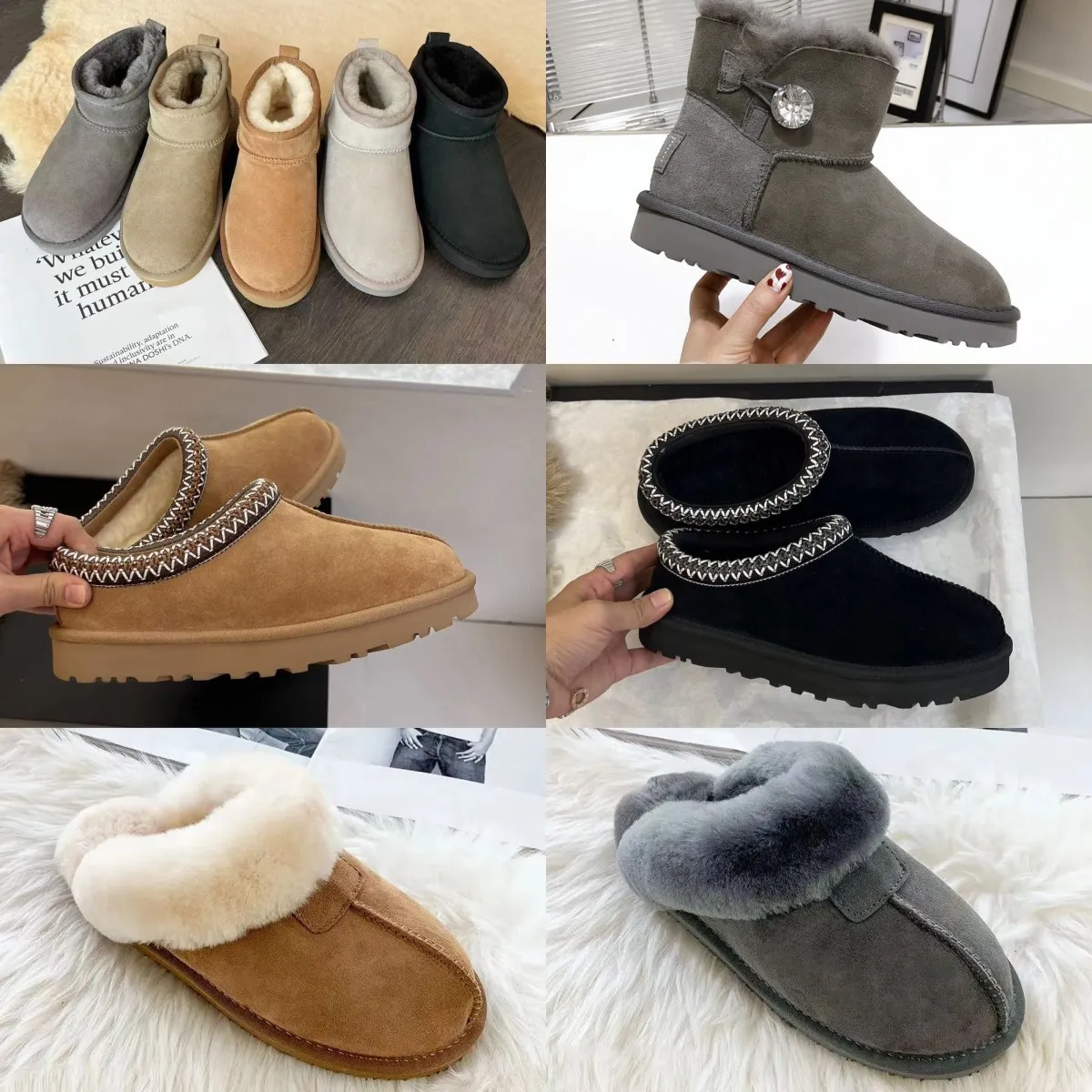 Boots Boots Boots Boots Tasman Slippers Tazz Baby Boots Snow Boots Australia Mini Booties Boot for Girls Women Boot Winter Filuffy Shoes for Kids Soede Wool