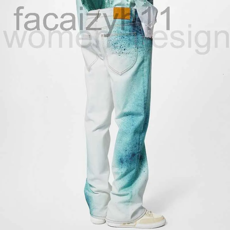 Herrbyxor designer lyxdesigner stänk jeans vit fickan lapptäcke man kvinna mode highstreet hip hop gsjh zs2f