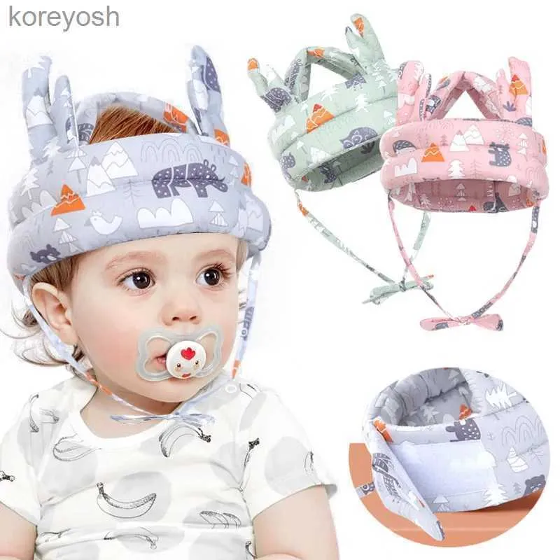 Pillows Soft Comfortable Head Security Protection Adjustable Hats Baby Toddler Cap Anti-collision Protective Hat Baby Safety HelmetL231104