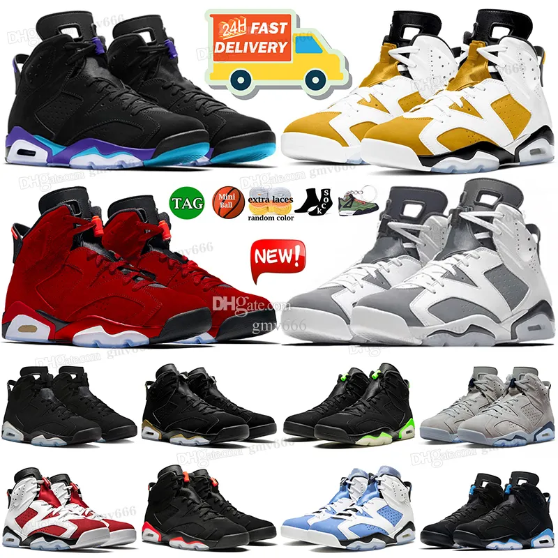 Jumpman 6 tênis de basquete homens mulheres 6s Aqua Toro Bravo Amarelo Ocre Cool Grey Georgetown Metálico Prata UNC Vermelho Oreo Britânico Khaki Mens Treinadores Sapatilhas Esportivas