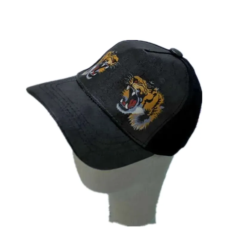 Designer hattar baseball cap löpande visir hatt monterad sommar enkla bokstäverunhat för män kvinnor tigeranimal mode broderi casquette strand justerbar fit hatt