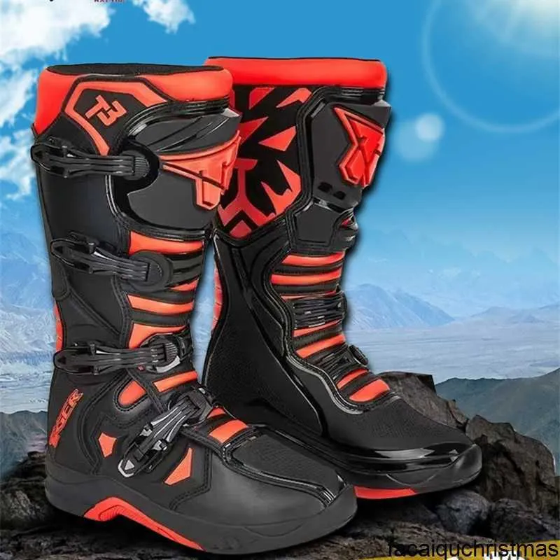 Motorcykelskor Autentiska ridskor Tiger TR Motorcykel Anti Fall Offroad Boots Racing Protectors Pulling Boots Forest Road Mountain Racing Riding Boo HB3H