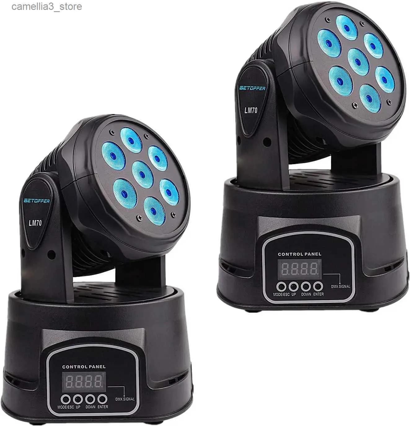 Moving Head Lights 2st Stage Lights 7x8w RGBW DJ Lights Sound Activated/DMX Lighting Moving Head Lights For Stage Party Live DJ Bar Di Q231107