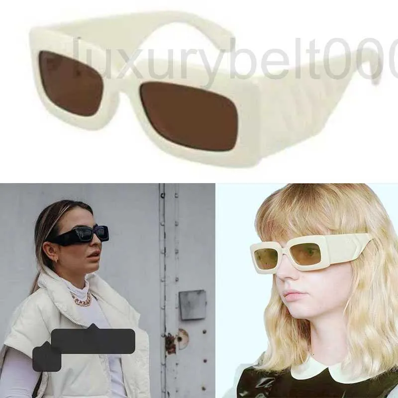 Okulary przeciwsłoneczne projektant Nowy damski arkusz Kobiet kwadratowy talerz fre nogi proste modne okulary UV400 0811 z pudełkiem M5R3