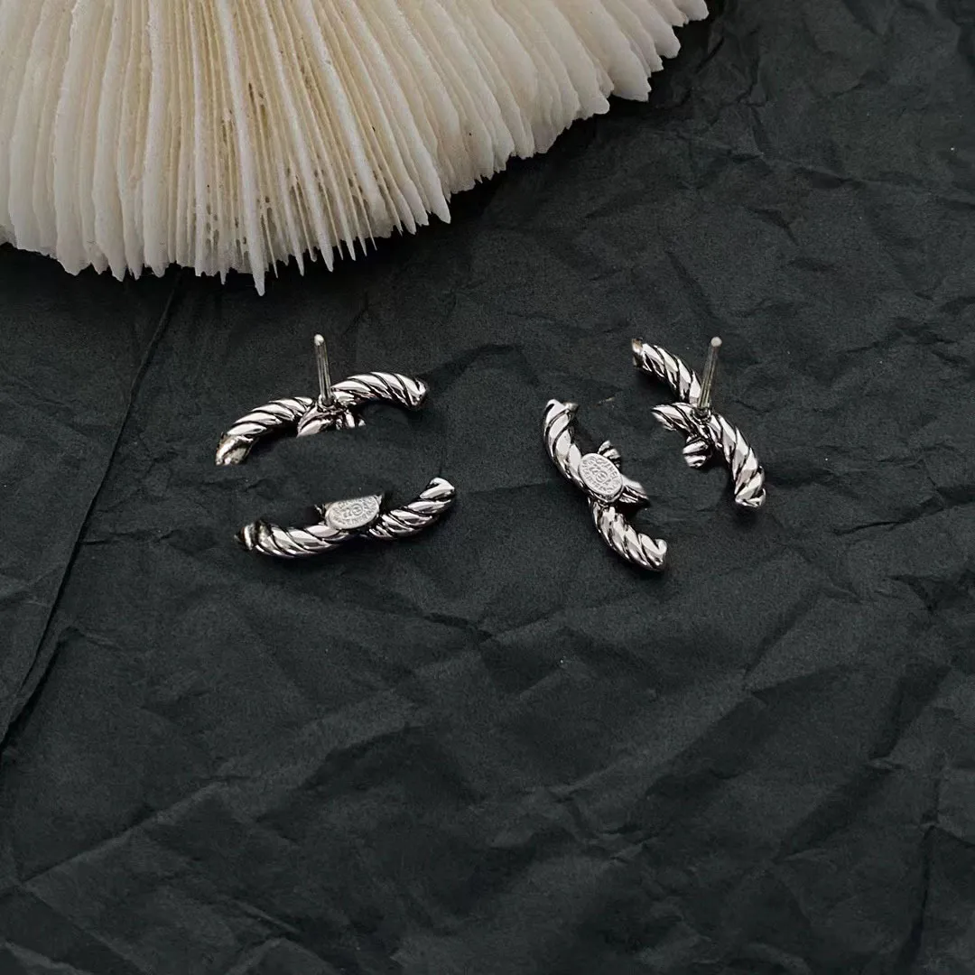 18K GOUD VOOR GOLD 925 SILVER LUXury Brand Designers Letter Stud Geometric beroemde vrouwen Crystal Rhinestone Pearl Long Earring Wedding Party Joodlry 20Style