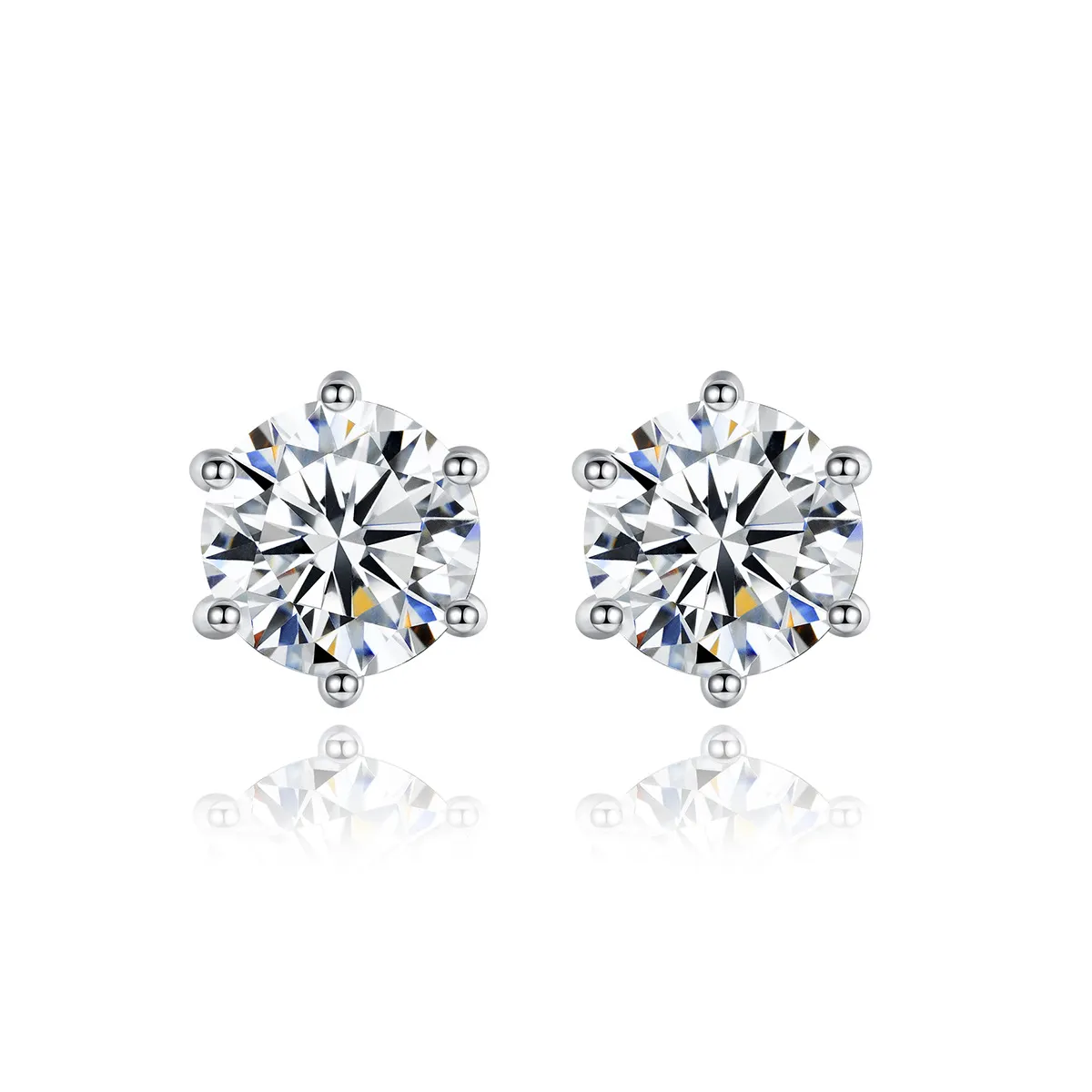 Marque de luxe Six griffes Moissanite coeur boucles d'oreilles bijoux femmes européennes S925 argent classique boucles d'oreilles pour les femmes fête de mariage saint valentin cadeau d'anniversaire SPC