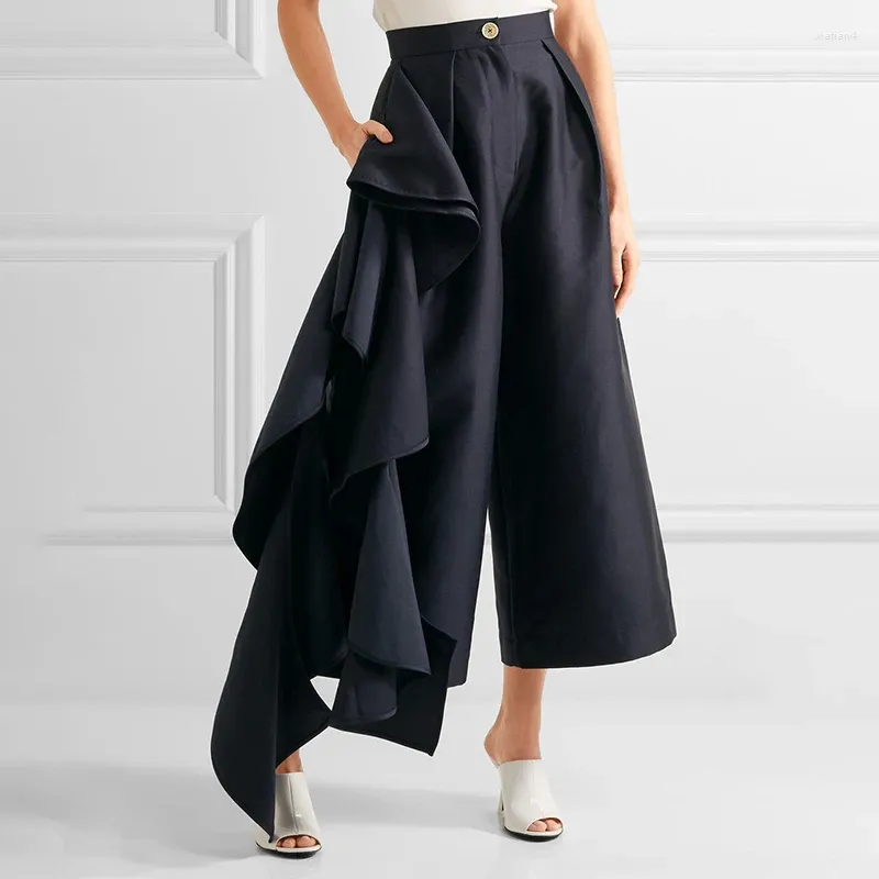 Wide Leg Pants for Women High Waisted Trousers, Plus Size Ruffle  Patchwork, Spring Office Lady Fashion Buy Now!