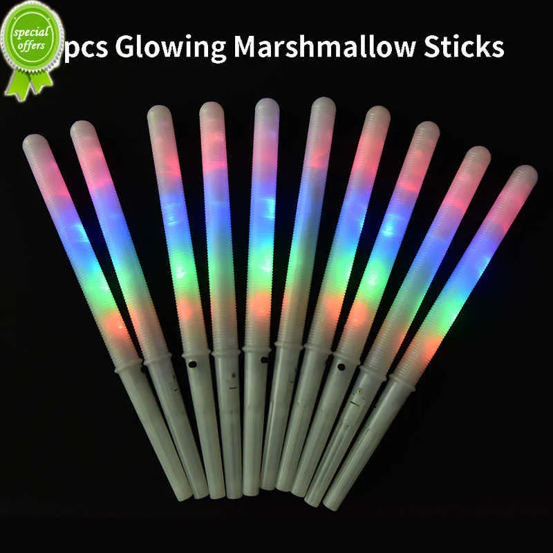 New LED Light Up Cotton Candy Cones Colorful Glowing Marshmallow Sticks Impermeable