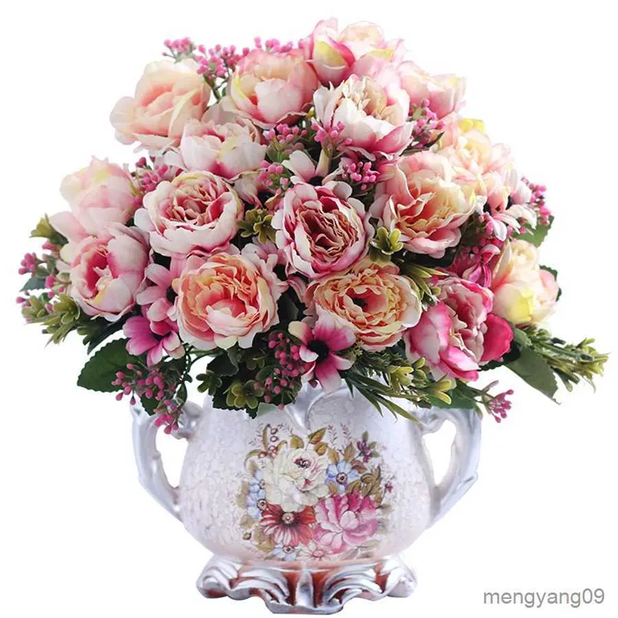 Decorazioni natalizie 30 cm Fiori di peonia di alta qualità Bouquet artificiale di seta Accessori Babybreaths Fai da te Piccoli fiori finti margherita Decorazioni per la casa di nozze R231107