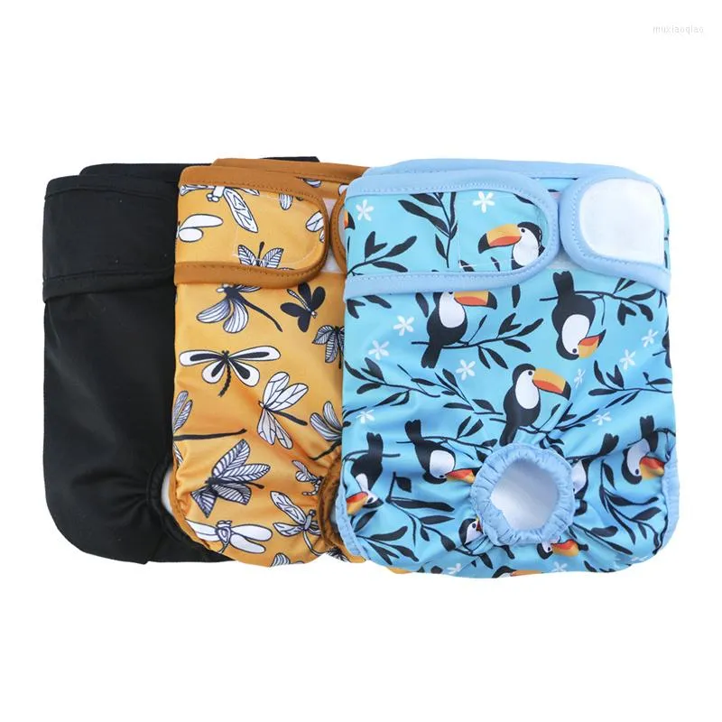 Vêtements pour chiens 2PC shorts pour animaux de compagnie pour petit chat moyen culottes sanitaires physiologiques sous-vêtements imperméables slips Costume de chiot