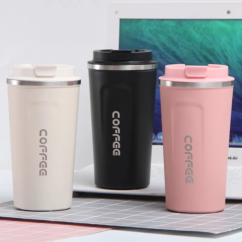 380/510ML Stainless Steel Coffee Mug Leak-Proof Thermos Travel Thermal  Vacuum Flask Insulated Cup Milk Tea Water Bottle