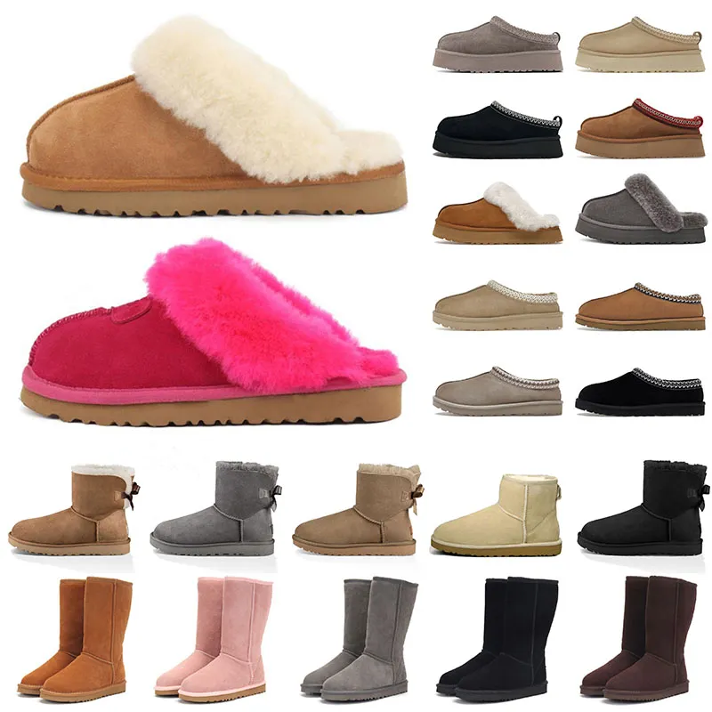 Ugglie Boot Femmes Boot Designer Ugglie Boots Tazz Tasman Pantoufles Botte de neige Graine de moutarde Classique Ultra Mini Bottines à plateforme en daim Shearling Hommes Chaussures d'hiver UG Boot