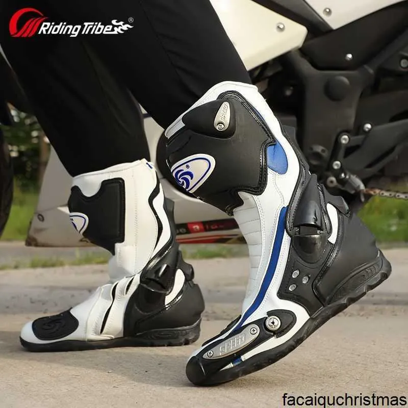 Motorcycle Footwear Authentic Riding Shoes Cycling Tribe Motorcycle Off Road Boots Summer Mens Waterproof and Anti Drop Motorcycle Boots Motorcycle Rally Sho HB7A