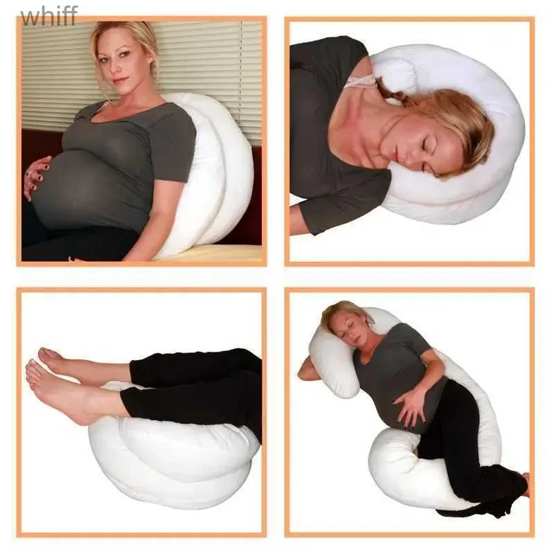 Moderskapskuddar Deluxe Comfort Body Pillow Total kroppslängd Prenatal Graviditet Kudde Komfort Body Pillow Whitel231105