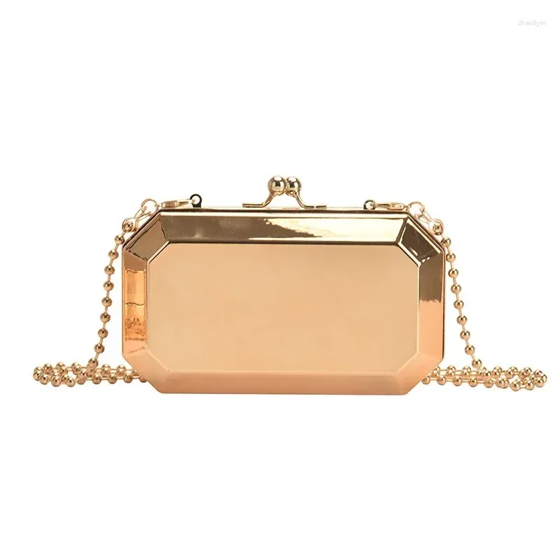 Borse da sera 2024 Oro Argento PVC Box Party Pochette Trend Designer Catena Spalla Crossbody Mini Borse e borsette BG3432