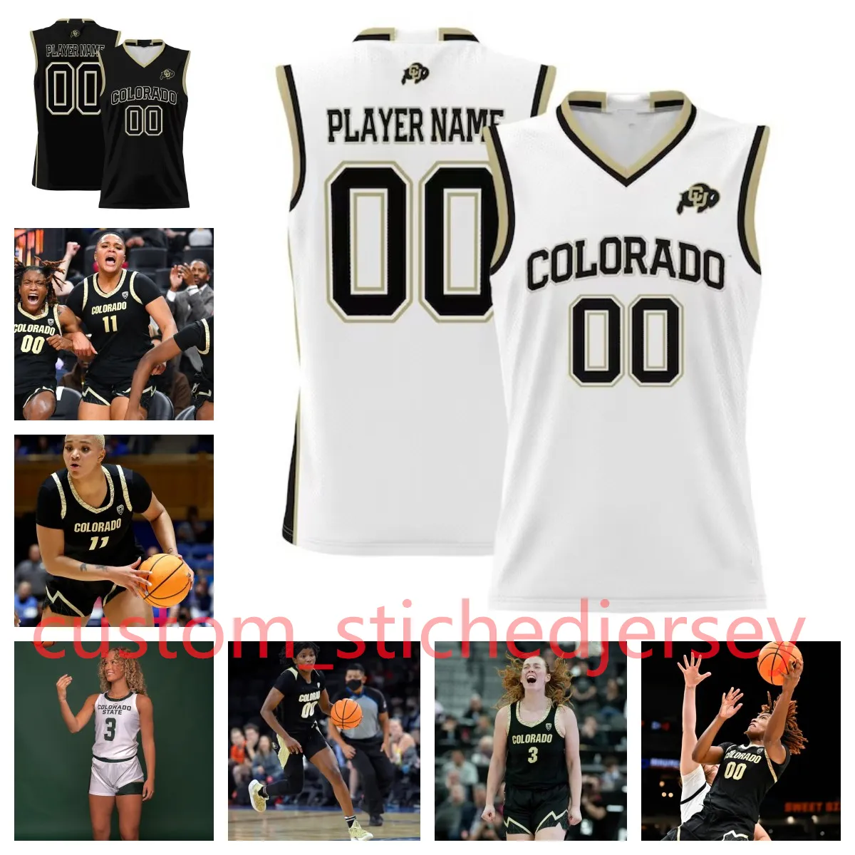 Tayanna Jones 2023 colorado buffaloes jersey 2 Madison Buford women's basketball jersey 3 Frida Formann 13 Kylee Blacksten 44 Sophie Gerber