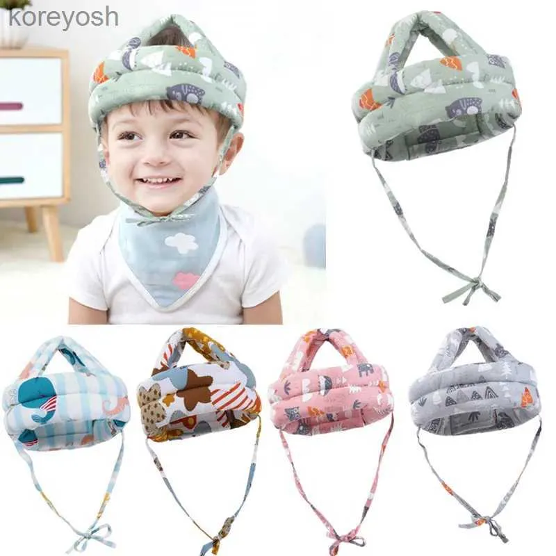 Almohadas ajustable bebé niño sombrero anticolisión gorra protectora bebé casco de seguridad suave cómodo cabeza protección de seguridad BonnetL231107