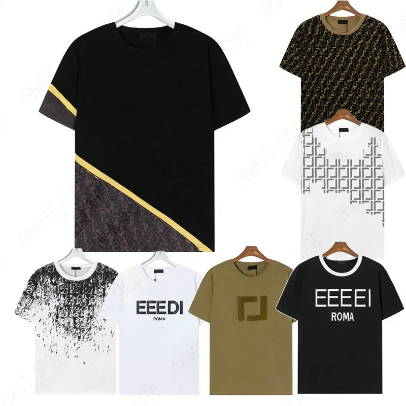 Designer Mens Plus Size T Shirt Luxury Summer Tshirt Shirts Casual Cotton Classic Flocking Letter Geometry Patchwork Tee Tops T-shirt för kvinnor xxxl 3xl