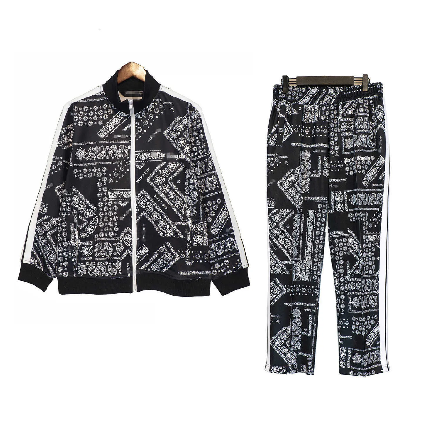 Palm Chaopai Angel Full Print Totem Leisure Sports Set pour hommes et femmes Couple Loose Et Coat