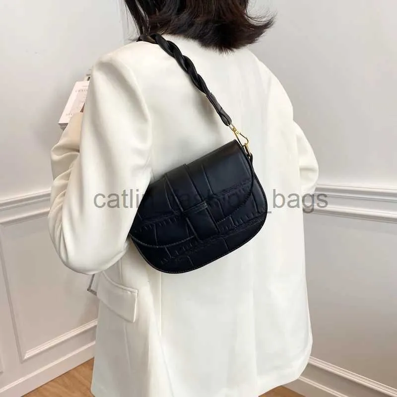 Sacs à bandoulière Sacs à bandoulière en PU pour femmes Hiver Simple Sac à bandoulière sous les bras Luxe Tendances et sacs à maincatlin_fashion_bags