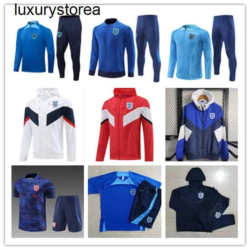 22 23 Englands Kids Aldult Tracksuit Training Kane Sterling Rashford Sancho Grealish Mens National Tracksuits Kit Sursetement