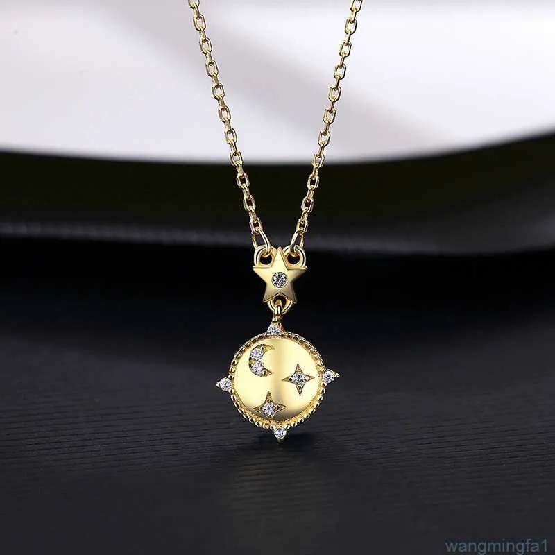 Necklaces Designer Charm Star S925 Silver Pendant Women Luxury Brand 3a Zircon Necklace Collar Chain Female Plated 18k Gold High End Jewelry Valentine's Day Gift