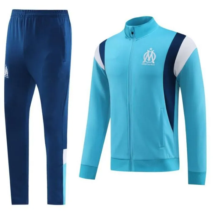 23 24 Marseille men kids tracksuit soccer jacket sets Survetement 2023 2024 maillot foot MILIK PAYET football full Zipper jackets training suit