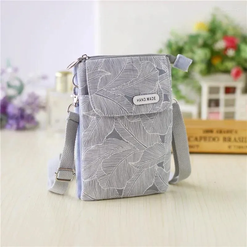 Evening Bags Idyllic Leaf Fabric 5-layer Messenger Mobile Phone Bag Case Shoulder Purse Pouch Handbag Wallet Women's Tote 2023