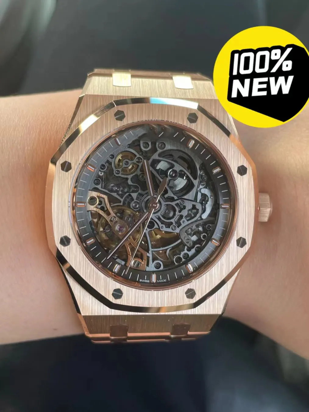 Good quality Menes Watches imported fully automatic flywheel Asia mechanical movement Sapphire mirror 316L fine steel case 42mm luminous Transparent