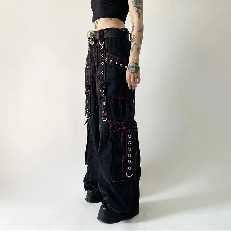 パンツ Radiant Belt cargo black denim Radiant Belt cargo black denim