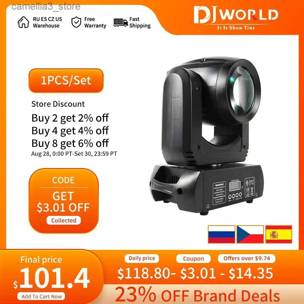 Ruchowe światła głowicy Mini 120W Belka LED Ruchowa głowica światło RGBW Spot Wash Gobo DMX Sterownik Bright DJ DJ Disco Nocny klub Light Q231107