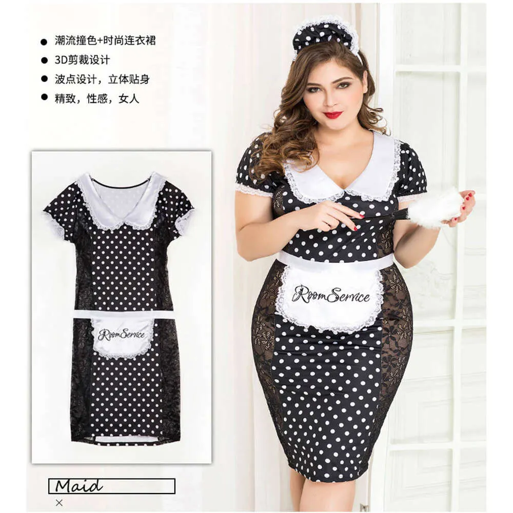 Plus Size Sexy Maid Polka Dot Dress For Cosplay And Role Play Porno Womens  Lace Uniform Lingerie From Brotherflagship, $38.03 | DHgate.Com