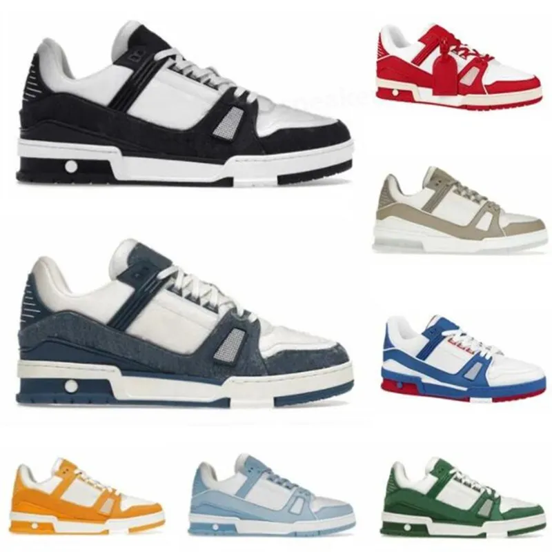 hot Men Designer Sneakers shoes Trainer Casual Shoes Rubber Canvas Leather Sneaker Denim Monograms Shoe without Box RG21