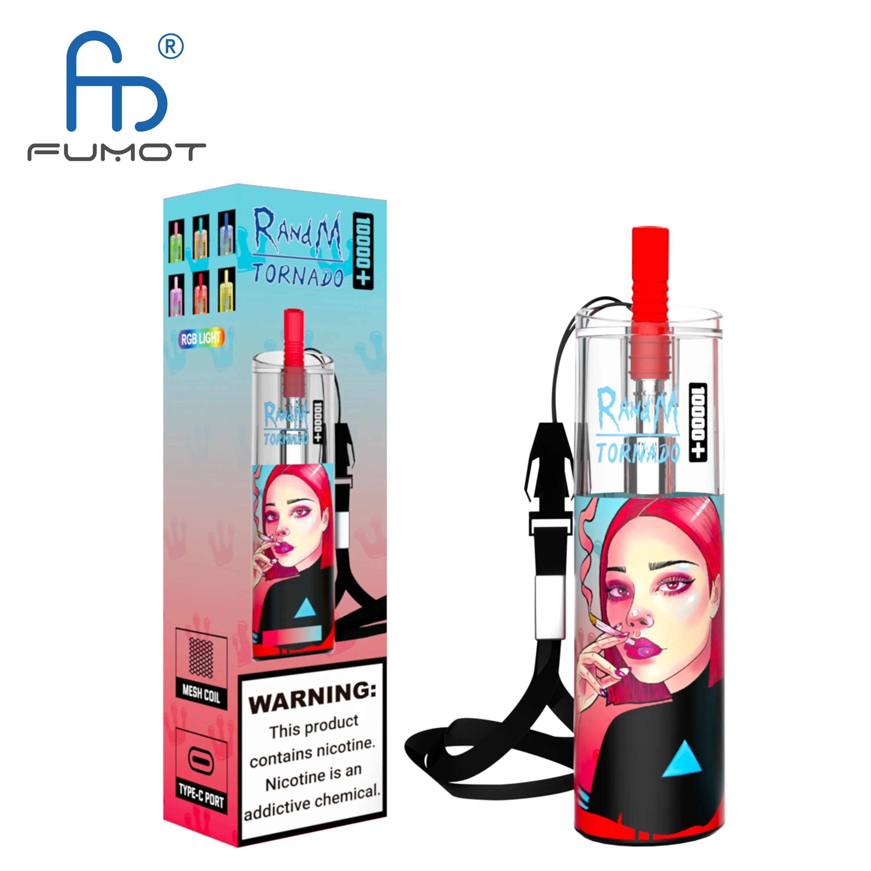 Fumot Randm Tornado Vape10000 Plus使い捨ての蒸気工場のオリジナル10K蒸気Shisha Shop