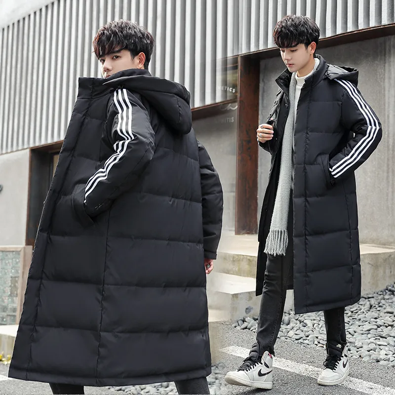 Mens Long Knee Length Long Down Puffer Coat For Winter Thickened And Warm Chinese Opera School Uniform From Zhufeng1314 128.03 DHgate.Com