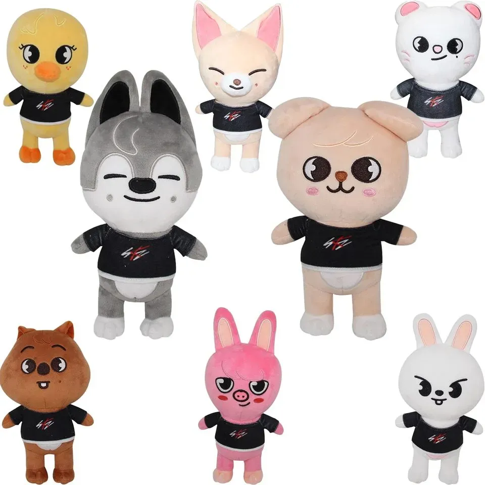 Plush Toys Stray Kids 20cm Cartoon Stuffed Animal Plushies Doll Wolf Chan Puppym Kids Adults Fans Gift