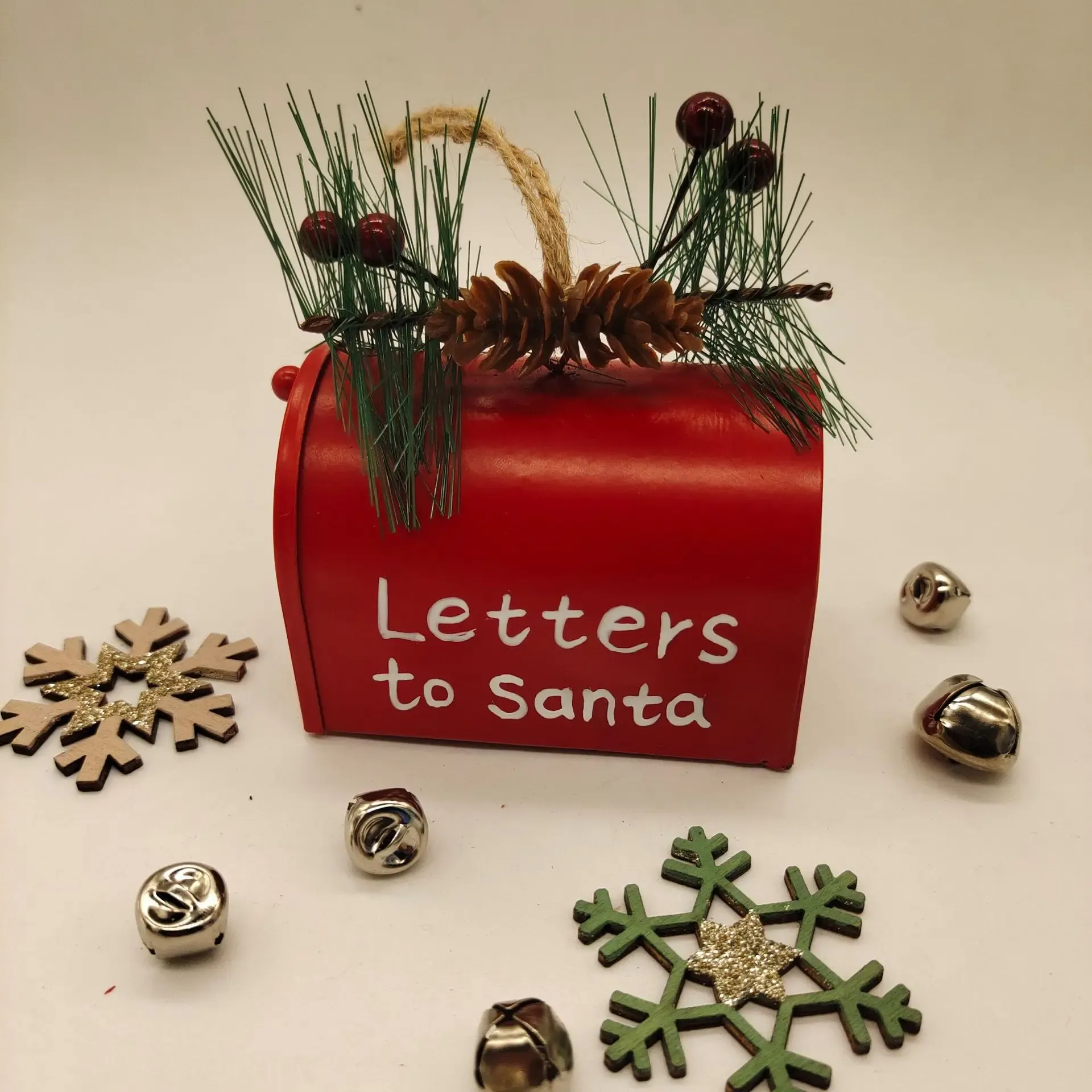 إبداع صندوق بريد إبداعي للبريد الأحمر معلق زخرفة عيد الميلاد رسائل قلادة إلى سانتا كلوز المنزل الديكور عيد الميلاد