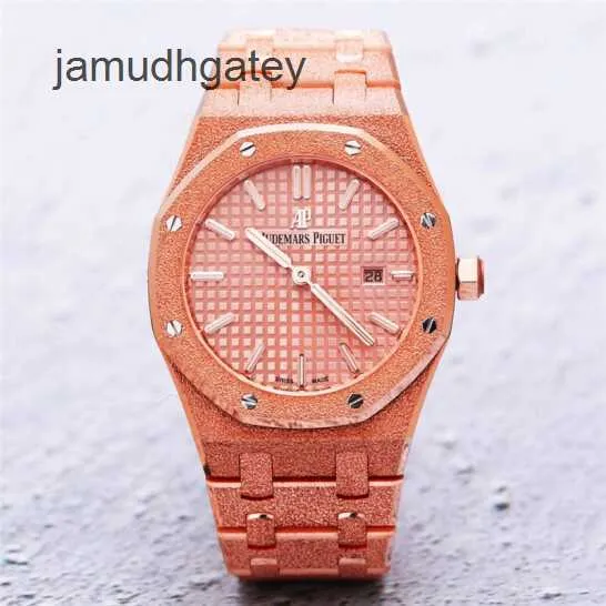 Ap Swiss Relógios de pulso de luxo Royal Oak Series Modelo 67653ou material 18k ouro rosa 33mm relógio de movimento de quartzo YH1F